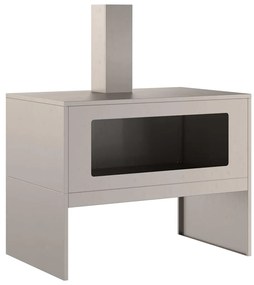 vidaXL Φωτιά  με καμινάδα 80x50x96 εκ. Φθαρμένο Ατσάλι
