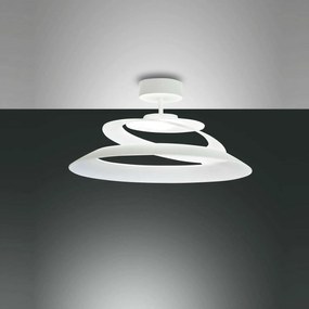 Φωτιστικό Οροφής - Πλαφονιέρα Led Aragon 3357-65-102 White Fabas Luce Μέταλλο,Γυαλί
