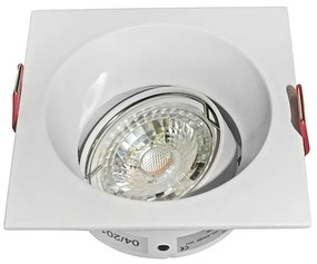 Adeleq Σποτ (Wl-34090Wh) Mr16 Αλουμινίου Τετράγωνο Βαθύ Κινητό Λευκό 21-340900