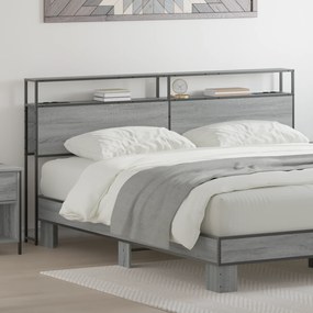 vidaXL Κεφαλάρι Αποθήκης Γκρι sonoma 200 cm Επεξεργασμένο ξύλο