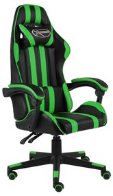 Καρέκλα Racing Μαύρο / Πράσινο από Συνθετικό Δέρμα - Πράσινο
