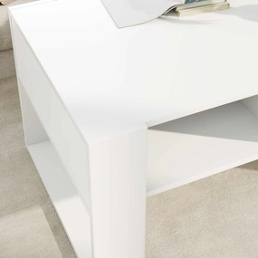 VidaXL Τραπεζάκι σαλονιού Λευκό 92 x 53 x 45 εκ. Επεξεργασμένο Ξύλο