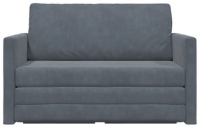 vidaXL Καναπές Κρεβάτι 2 σε 1 Σκούρο Γκρι 124x204x61 cm Βελούδο