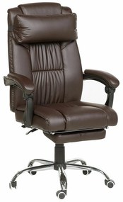 Καρέκλα γραφείου Berwyn 996, Σκούρο καφέ, 114x67x78cm, 20 kg, Με μπράτσα, Με ρόδες, Μηχανισμός καρέκλας: Κλίση | Epipla1.gr