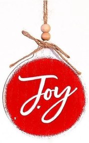 Vetur Στολίδι Κρεμαστό Ξύλινο Toy Φ10cm Κόκκινο 13715-TOY