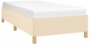vidaXL Πλαίσιο κρεβατιού χωρίς στρώμα Κρέμα 80x200 cm Ύφασμα