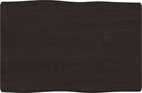 vidaXL Επιφ. Τραπεζιού Σκ Καφέ 60x40x(2-4)εκ Επεξ Μασίφ Ξύλο Live Edge
