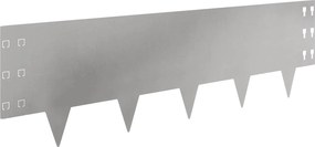 vidaXL Περίγραμμα γκαζόν 20 τμχ. 100 x 30 cm Ανοξείδωτο Ατσάλι Ασημί