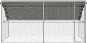 vidaXL Κλουβί για κότες 2 pcs Ασημί 400 x 200 x 200 εκ.