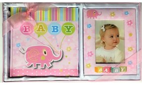 Κορνίζα Με Άλμπουμ Παιδικό (Σετ 2Τμχ) YM534240201 Pink Max Home