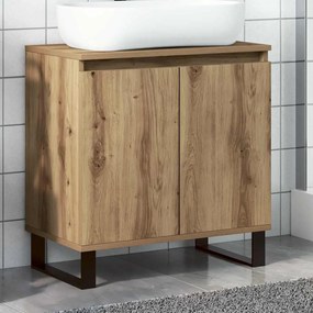vidaXL Ντουλάπι Μπάνιου Δρυς τεχνίτης 58 x 33 x 60 εκ από Επεξεργ Ξύλο