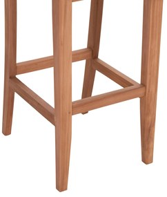 Σκαμπό Μπάρ PAIPER C18110 με Πλάτη Ξύλο ΤΕΑΚ Φυσικό 40x49,5x114Υ εκ. 40x49.5x114 εκ.