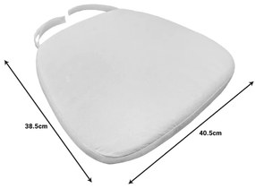 Μαξιλάρι Kursi pakoworld ύφασμα σε λευκή απόχρωση 40.5x38.5x4εκ (1 τεμάχια)