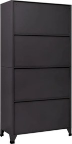 vidaXL Φοριαμός Ανθρακί και Λευκό 90 x 40 x 180 εκ. Ατσάλινος