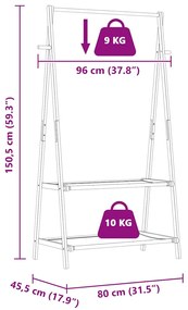 ΚΡΕΜΑΣΤΡΑ ΡΟΥΧΩΝ ΜΕ ΡΑΦΙΑ 96X45,5X150,5 ΕΚ. ΜΠΑΜΠΟΥ 4008910