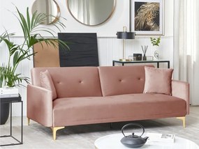 Καναπές κρεβάτι Berwyn 161, Τριανταφυλλί, 75x175x91cm, 40 kg, Πόδια: Μέταλλο | Epipla1.gr