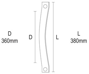 Λαβή Εξώθυρας Vio DP 04.37 INOX ΜΑΤ-ΧΡΩΜΙΟ - 04.37/360.Ζ9
