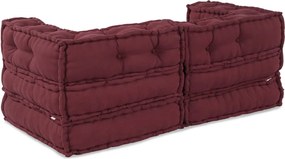vidaXL Μονάδα Μοντέρνου Καναπέ 2 pcs Καφετί 140 x 70 x 56 εκ. Ύφασμα