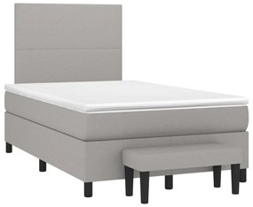 ΚΡΕΒΑΤΙ BOXSPRING ΜΕ ΣΤΡΩΜΑ ΑΝΟΙΧΤΟ ΓΚΡΙ 120X200 ΕΚ. ΥΦΑΣΜΑΤΙΝΟ 3136421