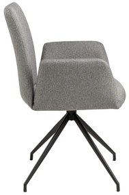Καρέκλα Oakland 353, Γκρι, Μαύρο, 88x59x59cm, 11 kg, Ταπισερί, Μεταλλικά, Μπράτσα | Epipla1.gr