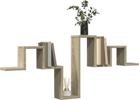 vidaXL Ράφι Τοίχου Sonoma Δρυς 104,5x10x43 εκ. από Επεξεργασμένο Ξύλο