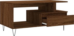 vidaXL Τραπεζάκι Σαλονιού Καφέ Δρυς 90x49x45 εκ. Επεξεργασμ. Ξύλο