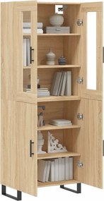 vidaXL Ντουλάπι Sonoma δρυς 69,5 x 34 x 180 εκ. από Επεξεργασμένο Ξύλο