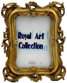 Κορνίζα Χειροποίητη Αντικέ Πολυεστερική Πατίνα Χρυσή Royal Art 10x15εκ. YUA2/61/46GL