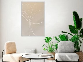 Αφίσα - White Tulip - 20x30 - Χρυσό - Με πασπαρτού