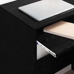 vidaXL Γραφείο Μαύρη Οξυά 77.5 x 43 x 79 εκ. Επεξεργασμένο ξύλο