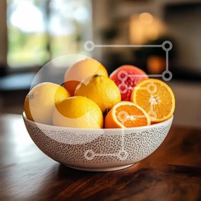 Σετ των 2 Intra Συλλεκτικό Ξύλινο Παζλ Plywood 4mm - Μπολ με εσπεριδοειδή σε ξύλινο τραπέζι Σε Ξύλινο Κουτί - Διαστάσεις: 10x10 cm – 25 κομμάτια