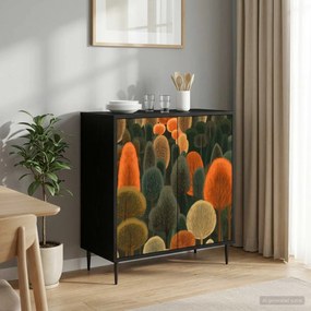 vidaXL Πλαϊνό γραφείο ZAANDAM Μαύρη Δρυς 69 x 33 x 76 εκ.