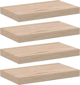 vidaXL Ράφια Τοίχου 4 τεμ. 40x23,5x4 εκ. Επεξεργασμένο Ξύλο
