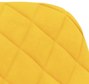 vidaXL Καρέκλες Τραπεζαρίας Περιστρεφόμενες 2 τεμ. Κίτρινες Βελούδινες