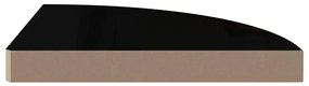 vidaXL 323912  Floating Corner Shelves 4 pcs High Gloss Black 35x35x3,8 cm MDF
