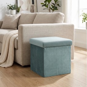 ΣΚΑΜΠΌ &amp; ΠΟΥΦ GIULIA VELVET FOLDABLE STORAGE POUFFE HD6811