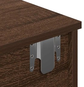 Ράφι τοίχου με συρτάρια καφέ δρυς 100x37,5x19 cm Ξύλο μηχανής - Καφέ