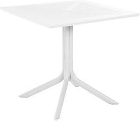 ΤΡΑΠΕΖΙ ΠΟΛΥΠΡΟΠΥΛΕΝΙΟΥ ΤΕΤΡΑΓΩΝΟ LUNAR  ΛΕΥΚΟ 80x80x75Yεκ.