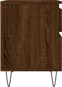 vidaXL Κομοδίνα 2 τεμ. Καφέ Δρυς 40 x 35 x 50 εκ. από Επεξεργ. Ξύλο