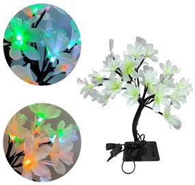 Χριστουγεννιάτικο διακοσμητικό φωτιζόμενο δεντράκι με λουλούδια RGB - Christmas copper wire small tree lamp RGB-640068-190673