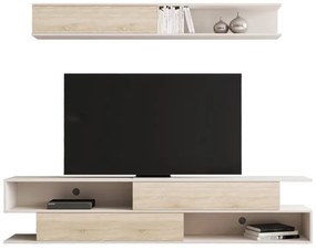 Σύνθετο σαλονιού Brick σε oak-κρεμ απόχρωση 240x40x50.4εκ. 240x40x50.4 εκ.