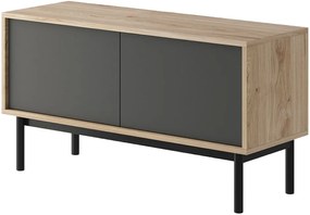 Lh-homefurniture Έπιπλο τηλεόρασης Basic Χρώμα: Jackson Hickory +Γραφίτης 104x57x39cm 02108-BS-STV