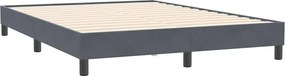 vidaXL Box Spring Κρεβάτι χωρίς στρώμα Σκούρο γκρι Βελούδινο
