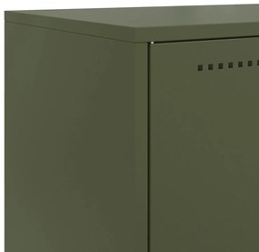 Ντουλάπι Πράσινο Λαδί 68,5x38,5x123,5 εκ. από Ατσάλι - Πράσινο