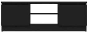 vidaXL Έπιπλο Τηλεόρασης με Πόρτα Μαύρο 102 x 30 x 36 εκ.