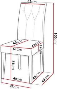 Καρέκλα Marcia S67 BK-Mple - 51.00Χ63.00Χ100.00cm