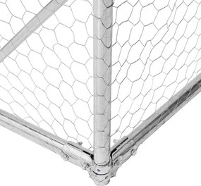 vidaXL Chicken Run 2,5x2x2,25 m Γαλβανισμένος χάλυβας