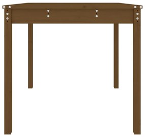 vidaXL Τραπέζι Κήπου Μελί 82,5 x 82,5 x 76 εκ. από Μασίφ Ξύλο Πεύκου