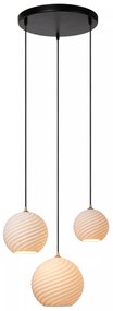 Φωτιστικό Κρεμαστό Lucide 13451-03-31 BINA Λευκό (White)|Μαύρο Ματ (Black Mat)