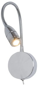 Φωτιστικό Τοίχου - Απλίκα H30 Led Chrome Metal,Aluminum